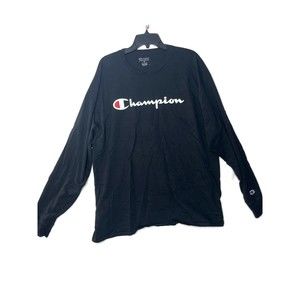 Champion Authentic Athleticwear Men's Long Sleeve Black T-Shirt
